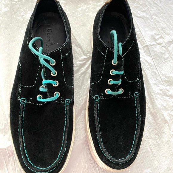 Cole Haan sneaker Oxford black suedeBergen Mac Oxford SZ 9 M has turquoise laces main image 13